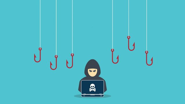 Hacker with laptop computer stealing confidential data, personal information and credit card detail. Concept of hacking cybersecurity, cybercrime, cyberattack