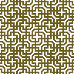 Seamless geometric ornament based on traditional islamic art.Brown color lines. For fabric,textile,cover,wrapping paper,background
