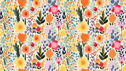 Fototapeta na wymiar seamless ditsy flowers repeating pattern, tiny flowers pattern, ditsy, liberty , meadow, floral