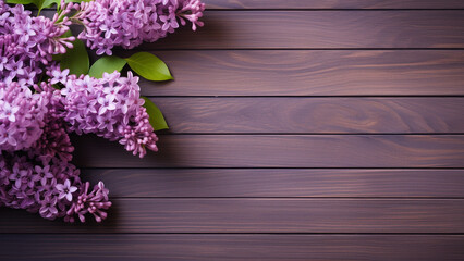 Lilac Flower on Wood Background Floral Photography