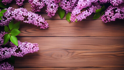 Lilac Flower on Wood Background Floral Photography