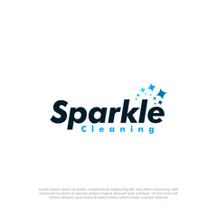 Economic cleaning service logo design vector template