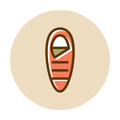 キャンプ　寝袋　アイコン