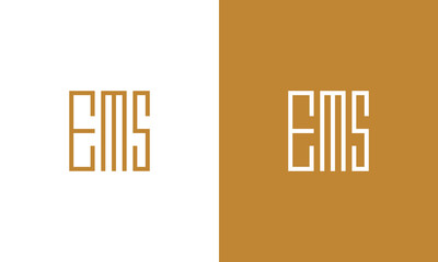 collection of initials ems logo design vector