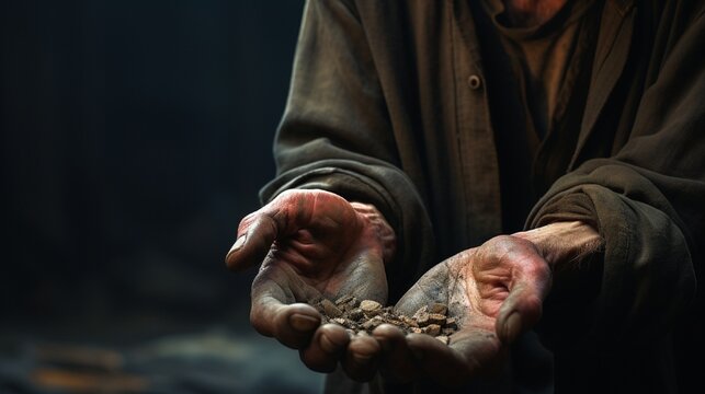 Empty hands of poor .full ultra HD, High resolution