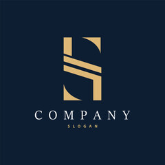 Minimalist HS Letter Logo, SH Logo Modern and Luxury Icon Vector Template Element