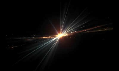 Fototapeta na wymiar Light flare Glowing light explodes Light effect ray shining sun bright flash Special lens flare