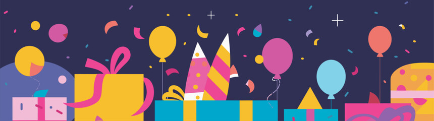 birthday card template background vector