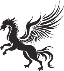 griffin vector illustration for logos, tattoos, stickers, t-shirt designs, hats