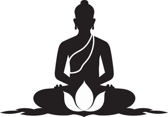 lord buddha vector illustration for logos, tattoos, stickers and wall decors