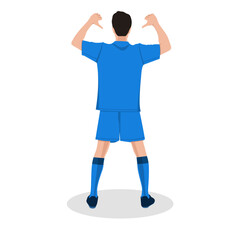 Vector illustration of football player isolated on white background