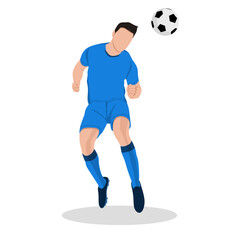 Vector illustration of football player isolated on white background