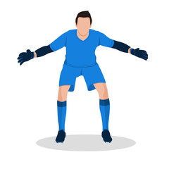 Fototapeta premium Vector illustration of football player isolated on white background