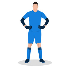 Vector illustration of football player isolated on white background