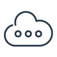 Cloud storage icon symbol vector image. Illustration of the database server hosting cloud system digital design image