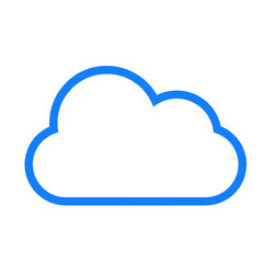 Cloud storage icon symbol vector image. Illustration of the database server hosting cloud system digital design image