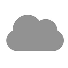 Cloud storage icon symbol vector image. Illustration of the database server hosting cloud system digital design image