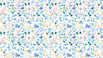 Obraz premium seamless ditsy flowers repeating pattern, tiny flowers pattern, ditsy, liberty , meadow, floral
