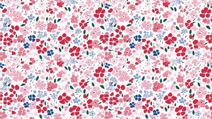 seamless ditsy flowers repeating pattern, tiny flowers pattern, ditsy, liberty , meadow, floral © peacefy