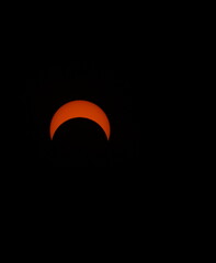 Annular solar eclipse and ring of fire from Albuquerque, New Mexico on October 14, 2023