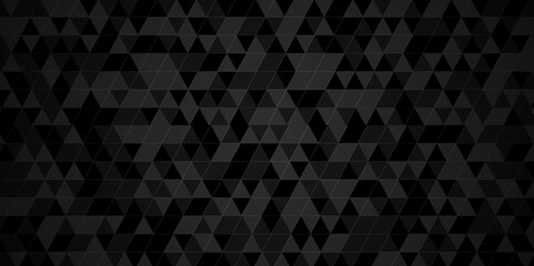 Abstract seamless square black and gray wall structure cube mosaic tile background. Abstract geometric pattern gray and black Polygon Mosaic triangle Background, business and corporate background. - obrazy, fototapety, plakaty