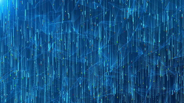 Looping Matrix style Cyrillic alphabet code rain effect. lightness to separate from the background.