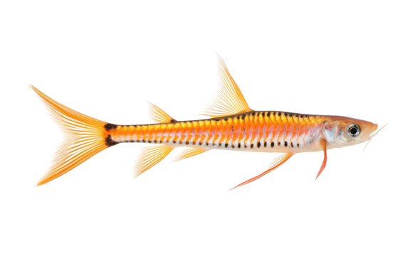 Beautiful Swordtail Fish Isolated on Transparent Background PNG.