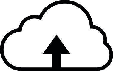 Cloud upload icon. Computer signs and symbols.