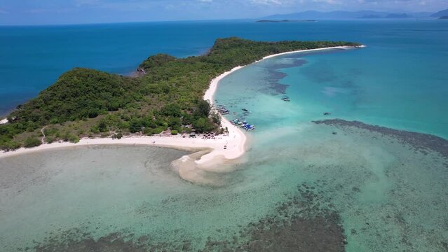 Aerial view of koh madsum or ko matsum in Samui, Thailand