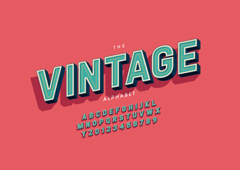 Vector of stylized modern font and alphabet