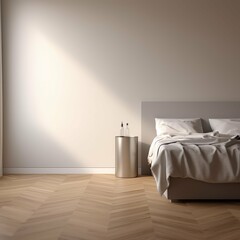 Trash Wood Floor Modern Bedroom Dark Beige White And White And White City Softbee