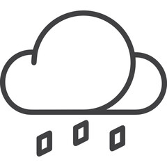 Cloud storage icon symbol vector image. Illustration of the database server hosting cloud system digital design image