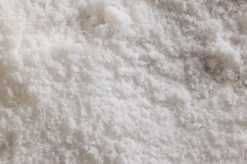Close up of white snow background with copy space
