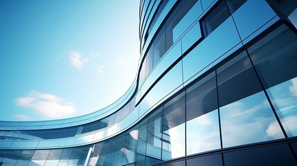 3D stimulate of high rise curve glass building