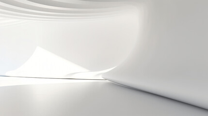 3D stimulate of white interior space