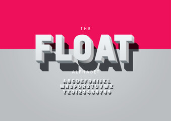 Vector of stylized modern font and alphabet