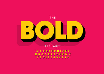 Obraz premium Vector of stylized modern font and alphabet