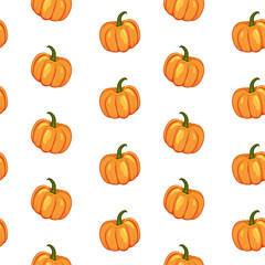 Pumkin seamless pattern vector illustration decoration texture wallpaper vegetable 