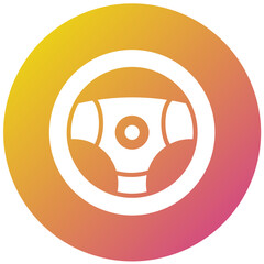 Steering wheel Vector Icon Design Illustration