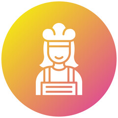 Female Chef Vector Icon Design Illustration