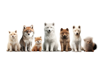 Different Domestic Animals with Cubs Isolated on Transparent Background PNG.