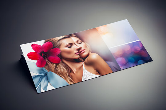 Expressive 3D photo prints of vouchers and gift cards, in vibrant and contrasting colors