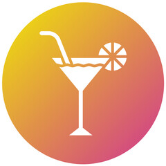 Cocktail Vector Icon Design Illustration