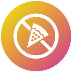 No Fast Food Vector Icon Design Illustration