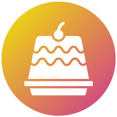 Pudding Vector Icon Design Illustration