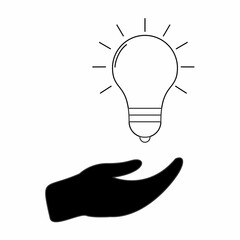 icon of ideas in business, lamp