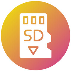 Memory card Vector Icon Design Illustration