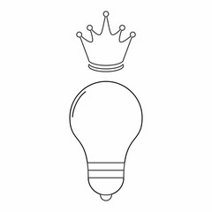 icon of ideas in business, lamp