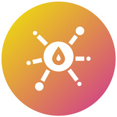 Oil Molecule Vector Icon Design Illustration