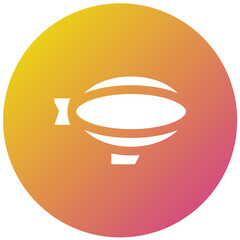Flying Airship Vector Icon Design Illustration © Graphixs Art